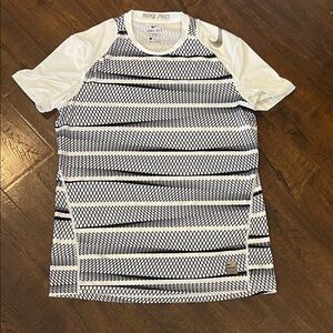 Nike Pro Geometric Black and White Tee